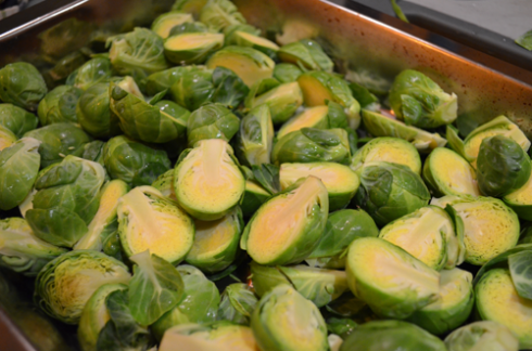 brussels sprouts - cut in halves